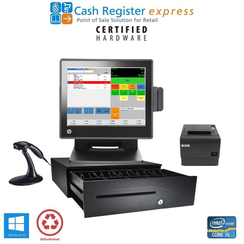 HP pcAmerica CRE POS ENTERPRISE Bundle i5/8GB/240GB SSD/Touch for Smoke Shops
