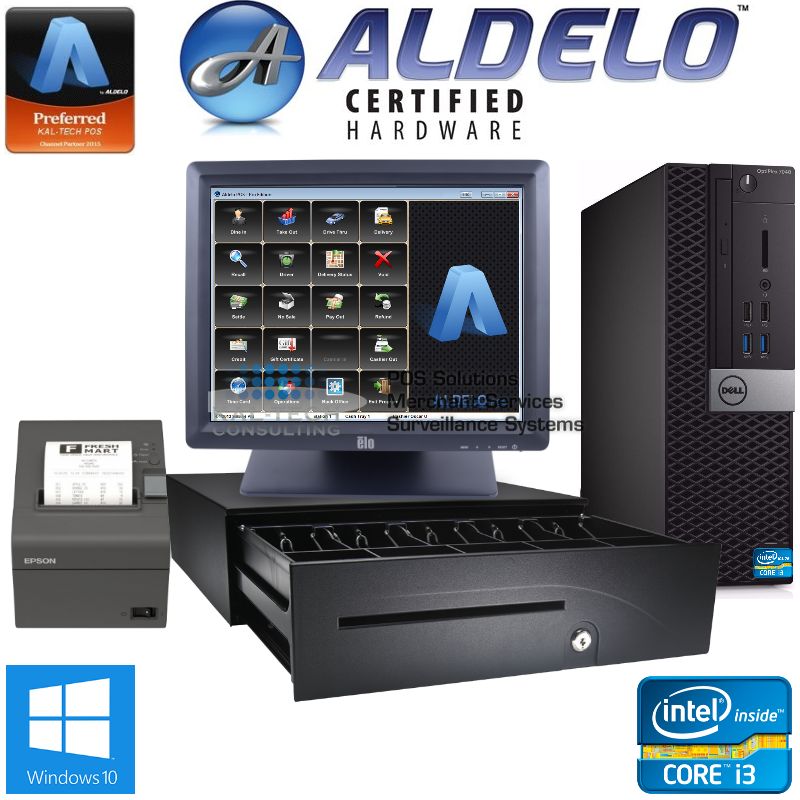 REFURBISHED ALDELO POS COMPLETE BAR/DINE IN RESTAURANT POS SYSTEM I3/4GB RAM 250GB